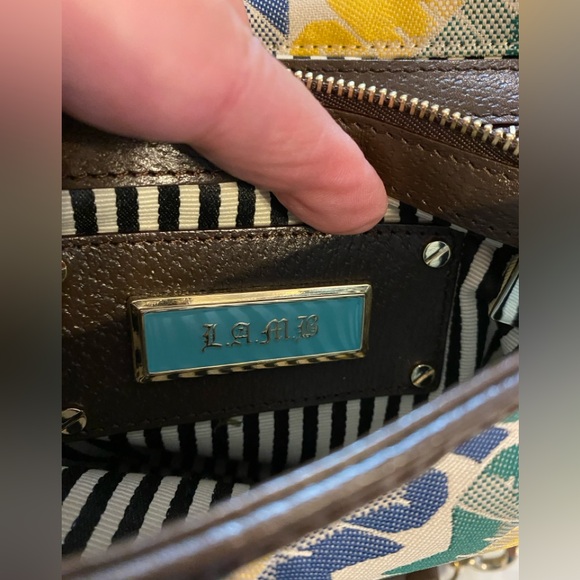 L.A.M.B Love Angel Music Baby Shoulder Signature Canvas Leather Purse, SMALL - Picture 11 of 13
